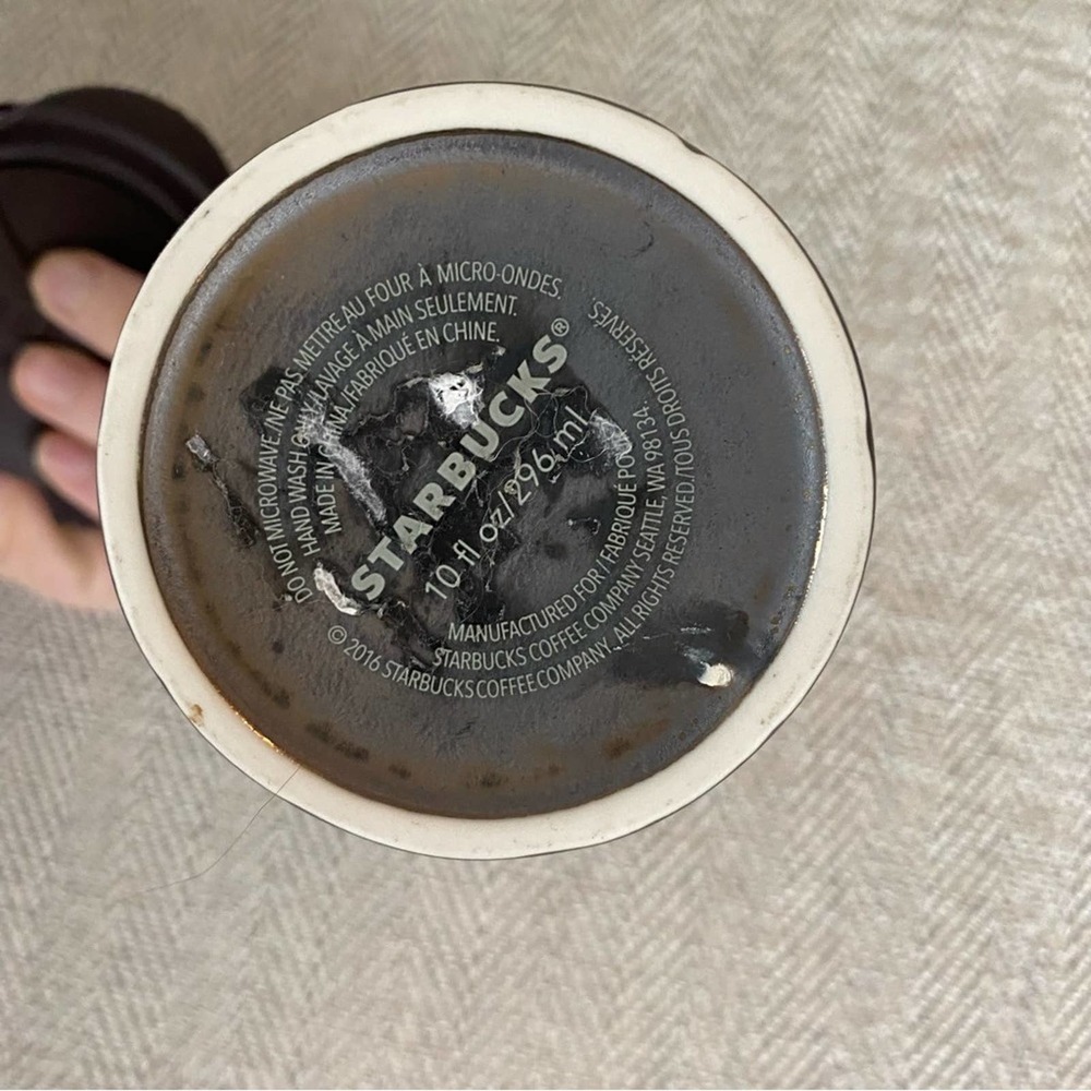 Starbucks 2016 anniversary bronze mermaid ceramic coffee Tumbler travel mug - Picture 8 of 8